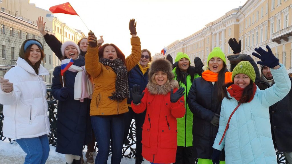 В Петербурге прошел флешмоб в поддержку олимпийцев