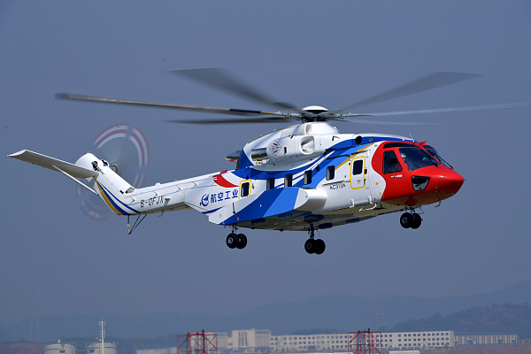 Китайский большой вертолет гражданского назначения AC313A совершил первый полет