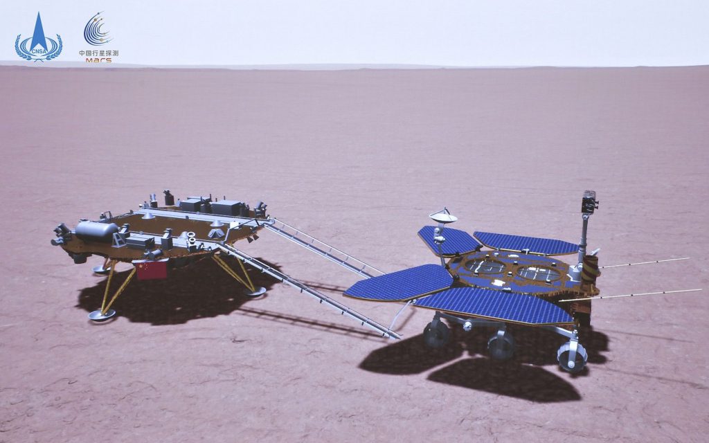 Китайский марсоход преодолел более 500 метров по поверхности Красной планеты