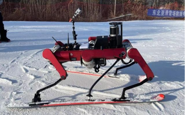 В Китае разработали робота, который умеет кататься на лыжах