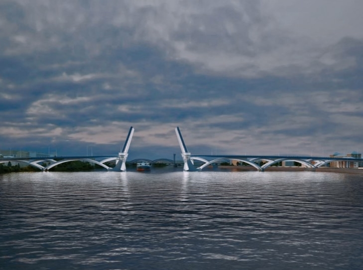 В навигацию новый Большой Смоленский мост впервые будет обеспечивать проводку судов по Неве